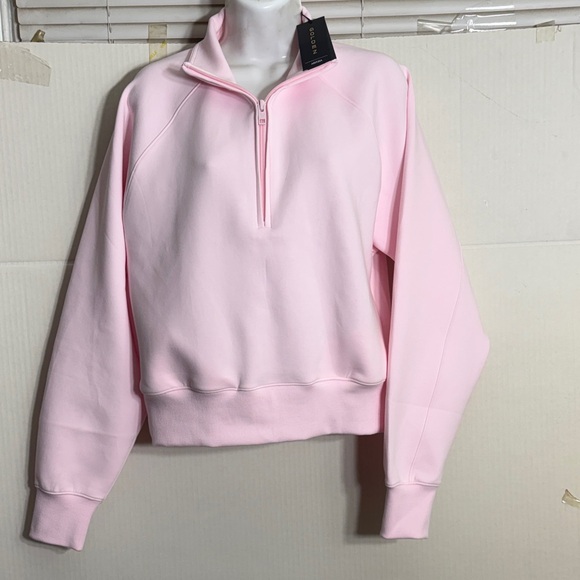 Aritzia Women's Pink Half-Zip Sweater AfterFX™ Dash 1/2 Zip Sweater - Picture 2 of 8